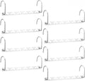Meetu Space Saving Metal Clothes Hangers 6X2 Slots Magic Hook Design Closet Organizer (Pack of 8)