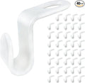 Andiker 40Pcs Clothes Hanger Connector Hooks, Plastic Mini Closet Hanger Organizer, Space Saving Cascading Connection Hooks for Clothes Hangers, White