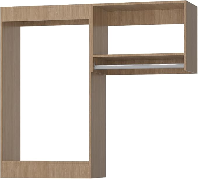 Wooden Modular Closet Organizer, 52" Wide Tower, Hanging, Wall Mounted, Bedroom Wardrobe organisee System