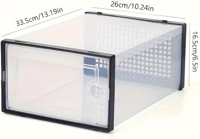 6PCS transparent shoebox for easy storage shoes odorless environmentally friendly particles plastic