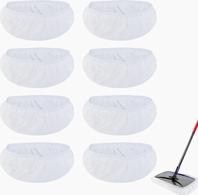 8"x15" Mop Replacement Head Compatible with Cedar Hardwood Floor'N More Microfiber Mop- Reusable Mop Pads Refill Cotton Cloth Mop Covers for Wet and Dry Use - 15x8 Inch - 8 Pack