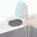 LANMU Dish Wand Holder Compatible with Scotch-Brite Dishwand, Silicone Dish Brush Holder with Drain Spout for Kitchen Sink Counter, Sponge Wand Organizer, Keep Upright from Leaking Soap