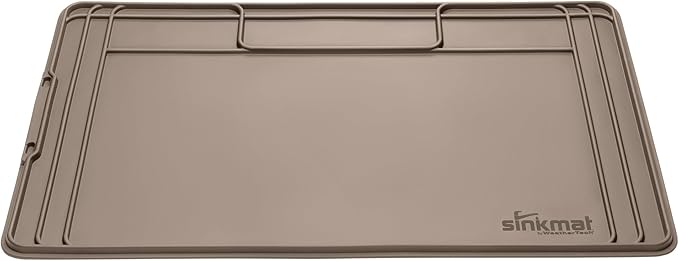 WeatherTech SinkMat – Waterproof Under Sink Liner Mat for Kitchen Bathroom – 28” x 19” Inches - Durable, Flexible Tray – Home undersink Organizer Must Haves, Tan