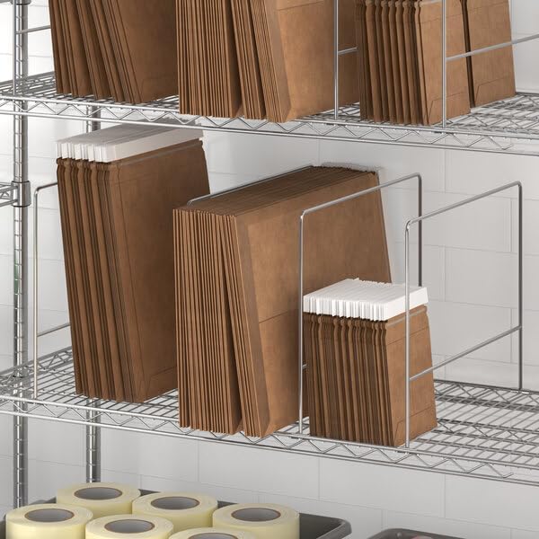 Chrome Wire Shelf Divider, Silver, 18 x 20 Inches, NSF Listed, for Wire Shelving Storage Organization, Front of House, Kitchen, Retail Use