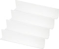 PATIKIL 4 Pack Shelf Dividers for Closet Organization, 15.8x1.6x3.2 Acrylic Closets Separator Kitchen Cabinet Shelves Under Bed Blocker for Bedroom Kitchen Office, Clear