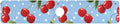 Kitchen Sink Splash Guard 1 PC 30 Inch Sink Faucet Mat Splash Guard for Bathroom Countertop Water Absorbent Foldable Cuttable Soft Washable Light Blue Dots Red Cherry