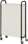 GRANNY SAYS 80L Slim Laundry Hamper with Wheels, Fabric Rolling Laundry Basket, Narrow Clothes Organizer, Tall Hamper for Closet, Laundry Room, Bathroom, Beige