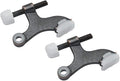 QCAA Hinge Pin Door Stopper, Zinc Die Cast, Oil Rubbed Bronze, with White Rubber Bumper Tip, Made in Taiwan, 2 Pack