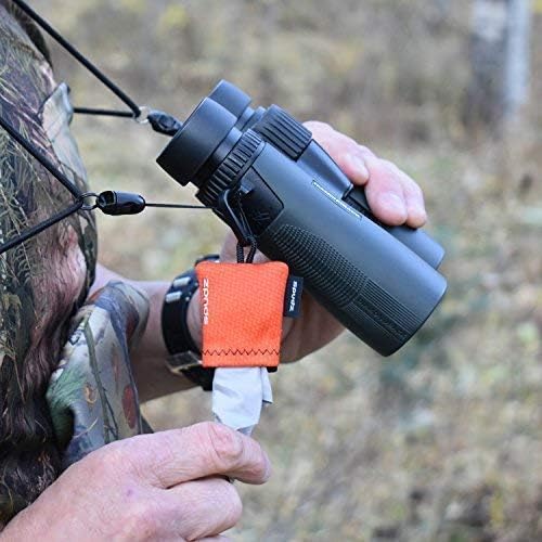 SPUDZ Ultra Microfiber Lens Cleaner – Closable Pouch, Clip-On, Washable – for Optics, Scopes, Glasses | Vanish Tan, 10 x 10 Inch