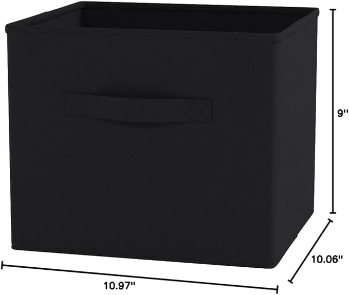 Winsome Capri Foldable Fabric Basket, Black, 6/Pack (22611)