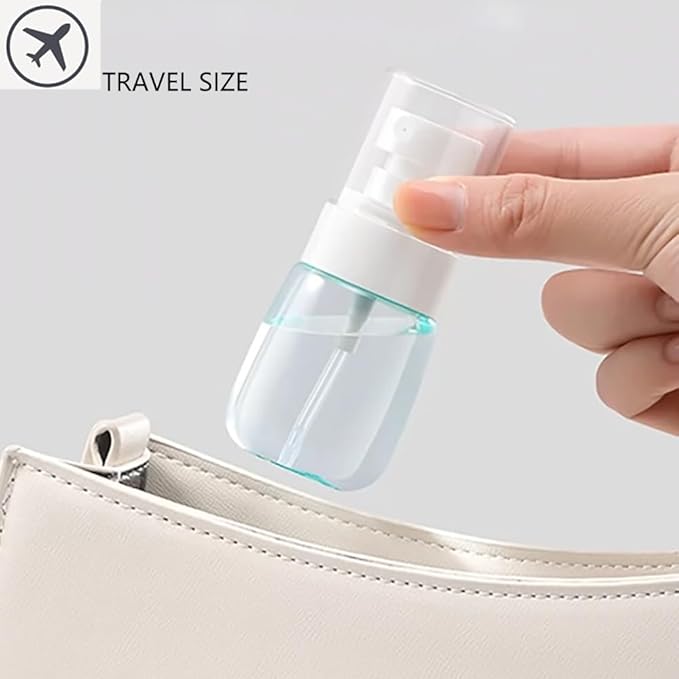 Spray Water Bottle Hair Mister, Fine Mist Stylist Sprayers 360 Empty Small Misting Spritzer, Perfume Atomizer with Pump Clear Containers 2PCS/2oz