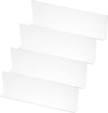 PATIKIL 4 Pack Shelf Dividers for Closet Organization, 15.8x1.6x4.8 Acrylic Closets Separator Kitchen Cabinet Shelves Under Bed Blocker for Bedroom Kitchen Office, Clear
