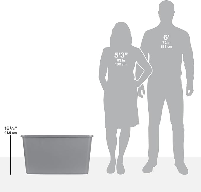 （2-Pack） 120QT Large Plastic Storage Box with a Detachable Lid, Suitable for use in Homes, Offices, Garages. The Storage Boxes can be Stacked for Organizing and Dust-Proof Storage.