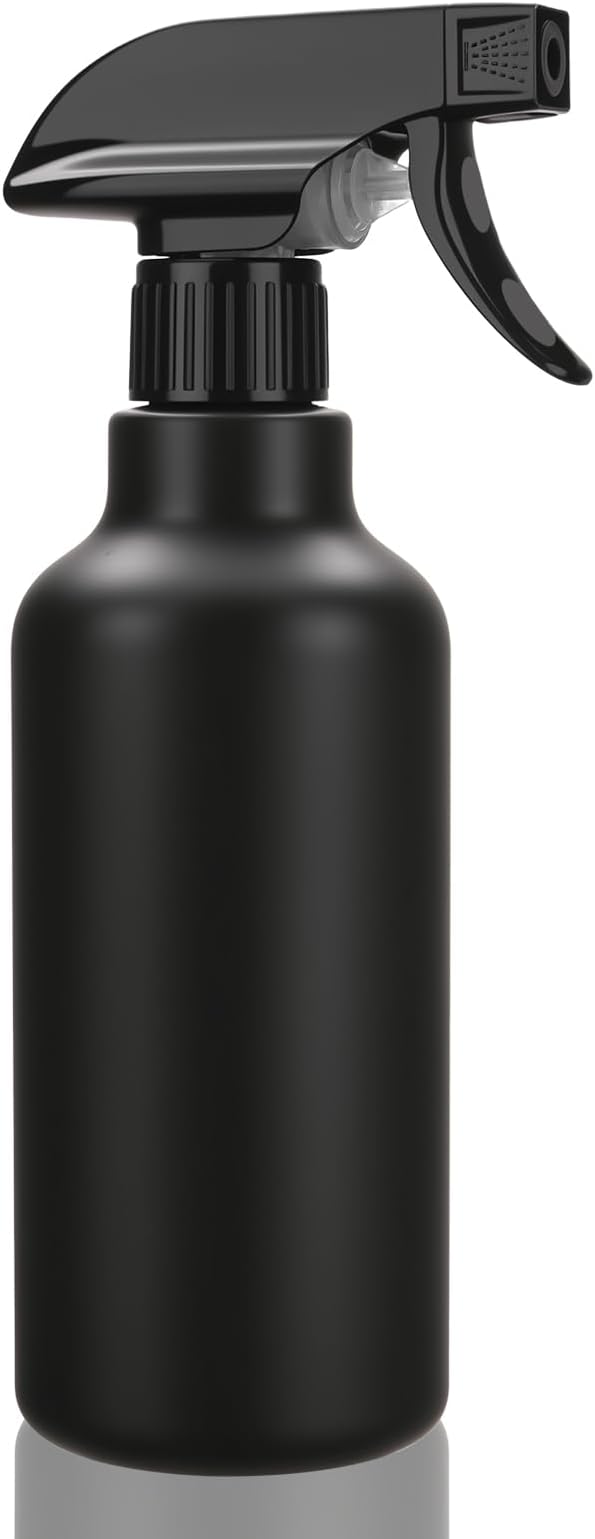 Spray Bottles Plastic Spray Bottle for Hair Mist/Stream Heavy Duty Empty Spray Bottles for Cleaning Solutions, Plants, Cooking (16.9oz-Black)