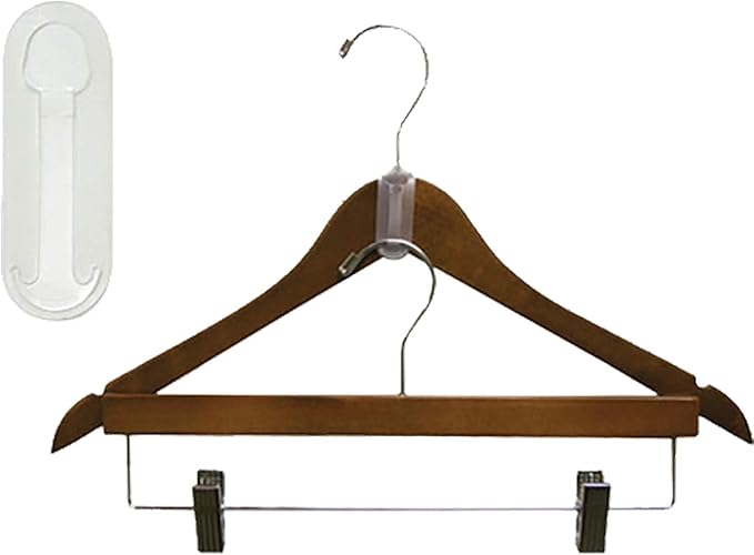 Clear Plastic Piggy Back Hanger Connectors (Set of 500) by The Great American Hanger Company