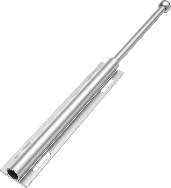 Valet Rod for Closet Pull Out, Retractable Slide Out Valet Rod Closet Organization, 12" Aluminum Valet Clothing Hanger Rods Perfect for Suits, Freshly Pressed Clothes, Matte Silver
