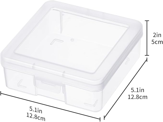 novelinks Plastic Clear Storage Containers for Organizing, Craft Storage Organizers and Stackable Storage Bins with Lids for Pencil Box, Bead, Cookie Cutter, Board Game (12 Pack Small)