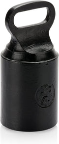 CRAFTSMAN ROAD Cast Iron Door Stop – Decorative, Weighted Heavy Door Weight – 4lb Antique Free Standing – 6” x 3” Non Slip Cast Iron Door Stopper with Handle (Black)