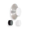 EVI Herrajes | Doorstop for Wall Mounting | 45 x 17 mm | Stainless Steel | Black and White Rubber Included | Adhesive Installation or with Screw
