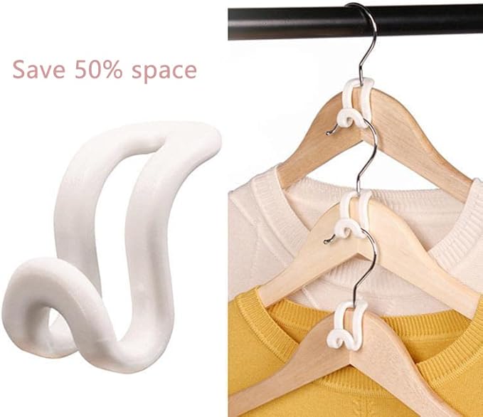 70 Pack Clothes Hanger Connector Hooks, Mini Cascading Hanger Hook, Heavy Duty Space Saving for Closet(Pink)