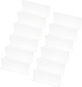 PATIKIL 12 Pack Shelf Dividers for Closet Organization, 11x1.57x3.9 Acrylic Closets Separator Kitchen Cabinet Shelves Under Bed Blocker for Bedroom Kitchen Office, Clear