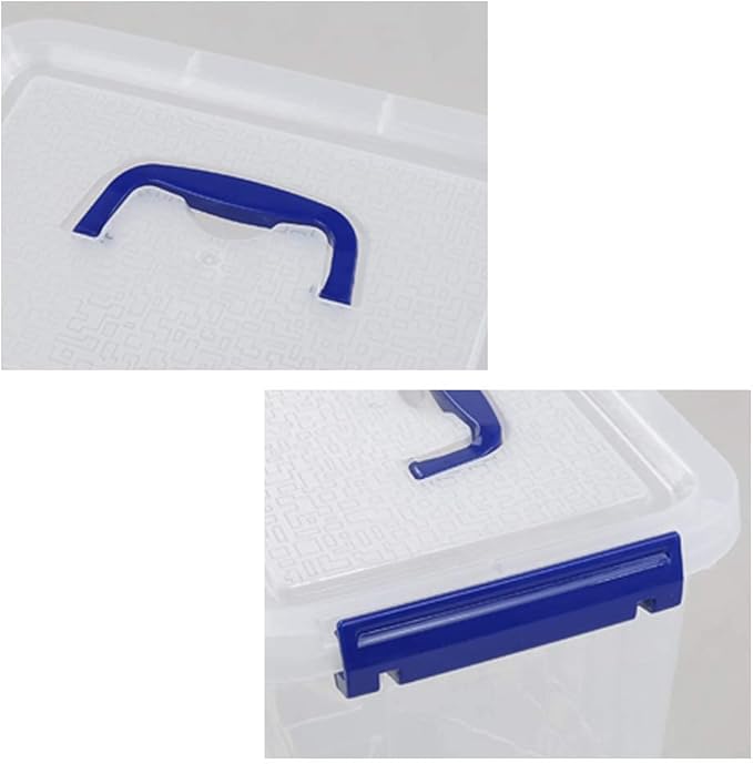 EudokkyNA Clear Storage Box with Lid, 6 Liter Small Plastic Box Bins Set of 6