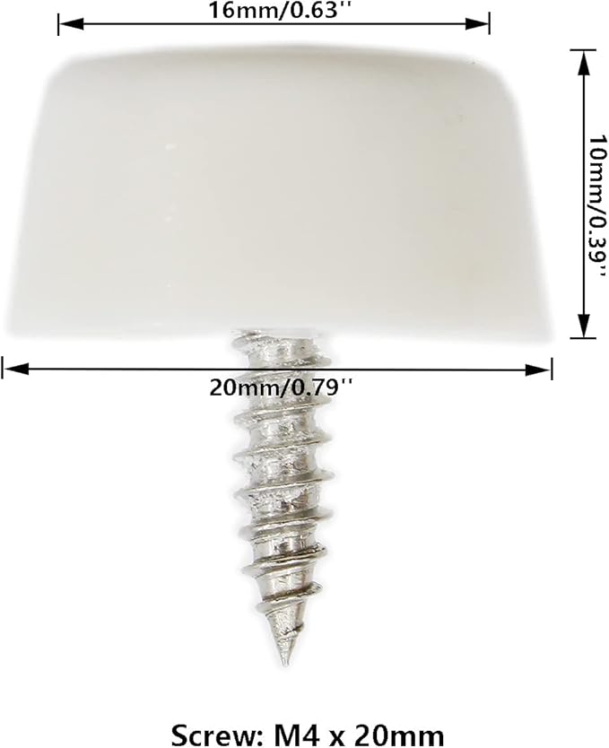 20PCS Round Furniture Pads,TTZEZE Heavy Duty Nail-on ABS Plastic Pad for Wood Furniture and Hard Floor Surfaces Chair Cabinet Table Sofa Couch Stool Leg Feet Floor Protectors Slide Smoothly (White)