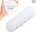 Strongest Home Wall & Door Handle Stopper 5" White Rubber Door Knob, Round Wall Shield Cushion, Quiet Wall Protector for Door Handle, Guard Door Bumper, Self Adhesive (White, X-Large 6 Pack)
