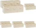 Amazon Basics Collapsible Fabric Storage Cubes Organizer with Handles,Sturdy,Beige,10.5-x-10.5-x-11-inch,6 Count (Pack of 5)