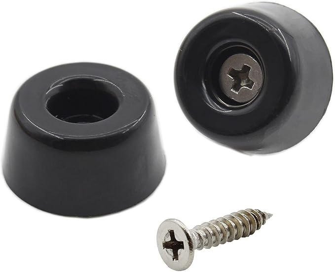 20PCS Round Furniture Pads,TTZEZE Heavy Duty Nail-on ABS Plastic Pad for Wood Furniture and Hard Floor Surfaces Chair Cabinet Table Sofa Couch Stool Leg Feet Floor Protectors Slide Smoothly (Black)