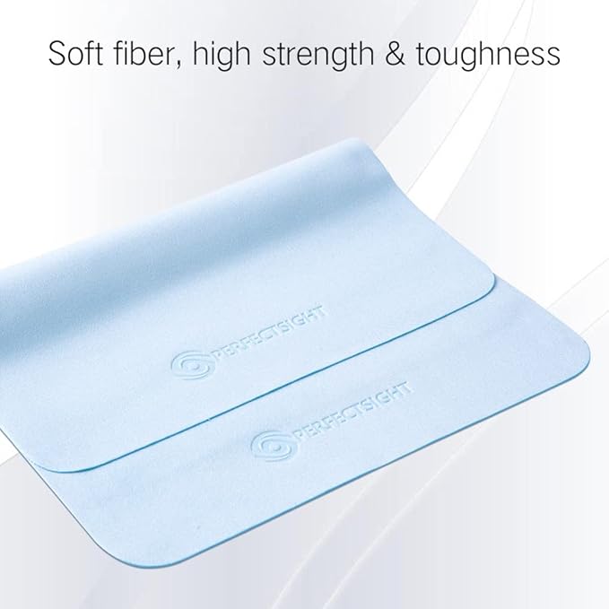 PERFECTSIGHT Microfiber Cleaning Cloths, 6 Pack (5.7"x6.7") Lint Free Glasses Cleaning Cloth for Eyeglasses, Sunglasses, Phone, Screens, Electronics, Camera Lens Cleaner | Safe for All Coated Lenses