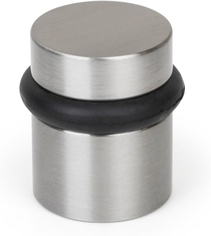 Mega Handles Floor Door Stopper, Quickly Installed Wall Protector, Wall Protectors from Door Knobs, Floor Door Stop with Mounting Hardware Included - Satin Nickel - 1.5 Inch