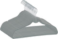Heavy Duty Velvet Hangers with Cascade Hook, Durable, 360 Degree Rotatable Hook (30, Grey)