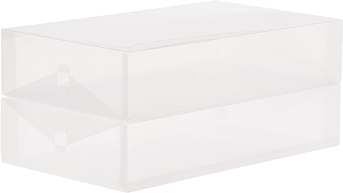 Whitmor Clear Vue Boot Box - Heavy Duty Stackable Boot Storage - (Set of 2)