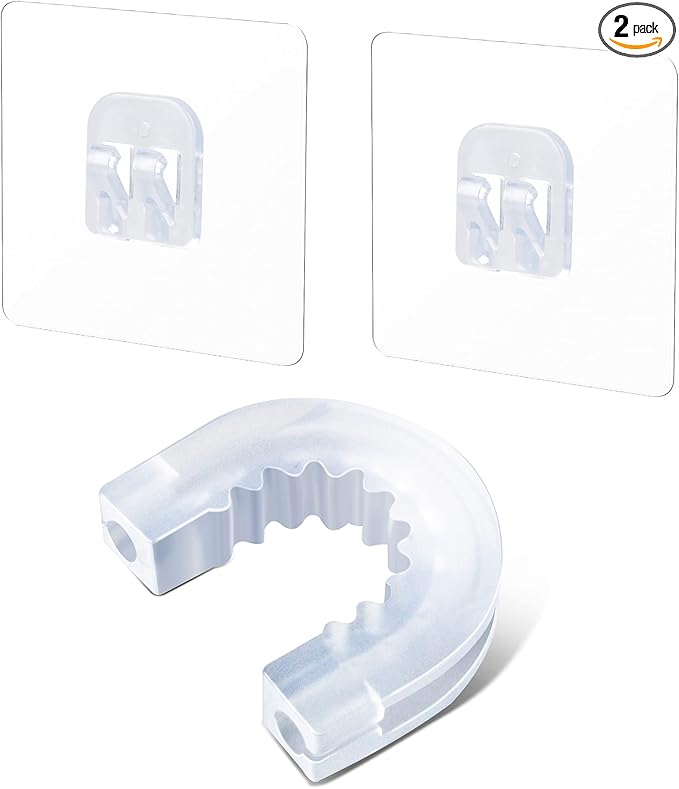 YeeBeny Bathroom Shower Caddy Connector with 2pcs Adhesive Sticker, Simple Household Items, Hook Mount for Shower Caddy Basket Bathroom Shelf Compatible with Zenna Home, GeekDigg, Decobros