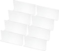 PATIKIL 8 Pack Shelf Dividers for Closet Organization, 11.1x1.6x4.8 Acrylic Closets Separator Kitchen Cabinet Shelves Under Bed Blocker for Bedroom Kitchen Office, Clear