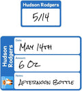 Name Bubbles - Reusable Baby Bottle Labels for Daycare (20 Labels) - Kids Washable Name Tags for Bottles, Sippy Cups, & Snack Containers, Waterproof, Baby Name Stickers, Write-On (Forest Animals)