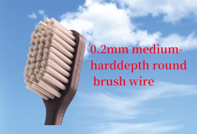 Adult Manual Hard bristled toothbrushes with Cover, Big Head Medium Size,for Cleaning Smoke Stain, Tartar, Coffee Stain, Tea Stain.【Hard Bristle Black toothbrushes,5 Count (Pack of 1)】