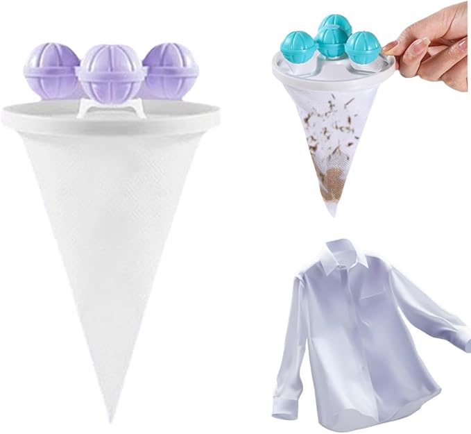 Floating Hair Filtering Mesh Removal, 2026 New Pet Hair Remover for Laundry, Lint Catcher for Washing Machine, Dog Hair Remover for Laundry (Purple)