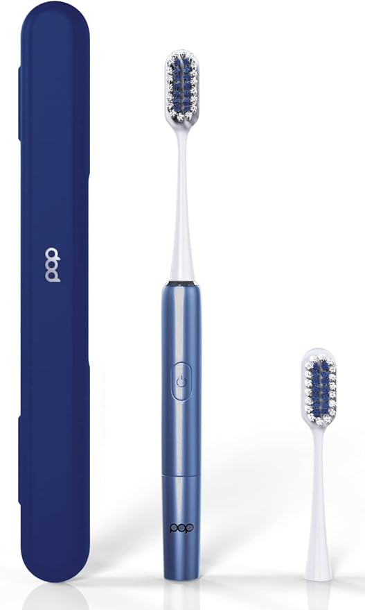 Go Plus Sonic Toothbrushes for Adults w/Electric Toothbrush Case - Electric Toothbrush for Adults & Kids - Sonic Toothbrush w/ 2 Speeds - 18000-24000 Vibrations Per Minute (Brilliant Blue)