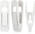 Tinfol White Hanger Clips 80pc, Multi-Purpose Finger Clip, Pant Skirt Clip, Strong Pinch Grip Clips for Slim-line Clothes Hangers