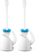 OXO Good Grips Compact Toilet Brush & Canister, White, 6" x 4-3/4" x 17-1/4" h (Pack of 2)