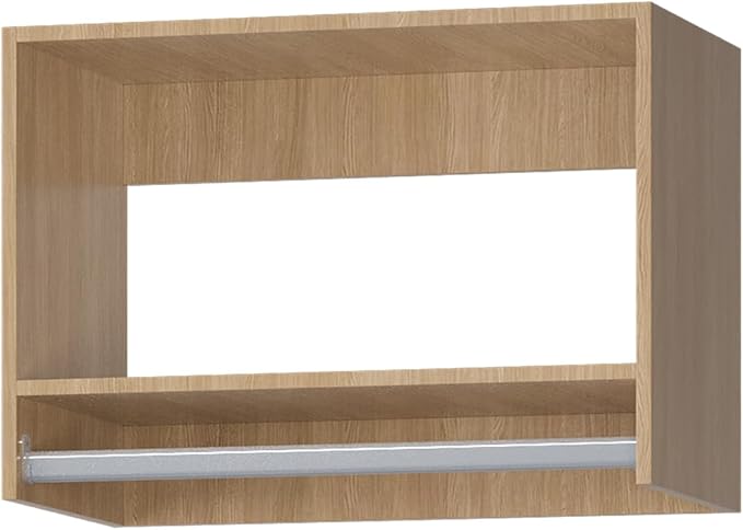 Tall Hanging Closet Unit, Modular System Organizer With Storage for Walk-In Closets, Clothing Rack Wardrobe for Hanging Clothes, Bedroom, Wood, 19.5"W