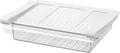 Pull-Out Fridge Drawer Organizer - Under Shelf Storage Bins for Refrigerator Organization for Fruits Vegetables, Cheese & Deli (Flat & Narrow)