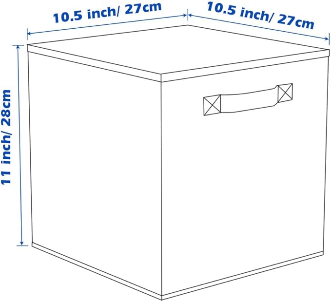 PowerKing Collapsible Storage Cubes with Handles, Fabric Foldable Bins for Closet Shelves, Durable Organization Storage Bins, 10.5'' x 11'' x 10.5'' (Khaki, 6Pack)