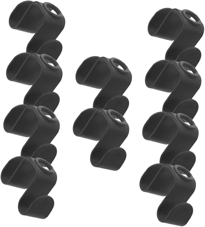 Luxshiny 20pcs Double-Sided Clothes Hanger Connector Hooks Space Saving Organizer for Closet Wardrobe for Coats Shirts and Pants Smooth Design for Easy Use
