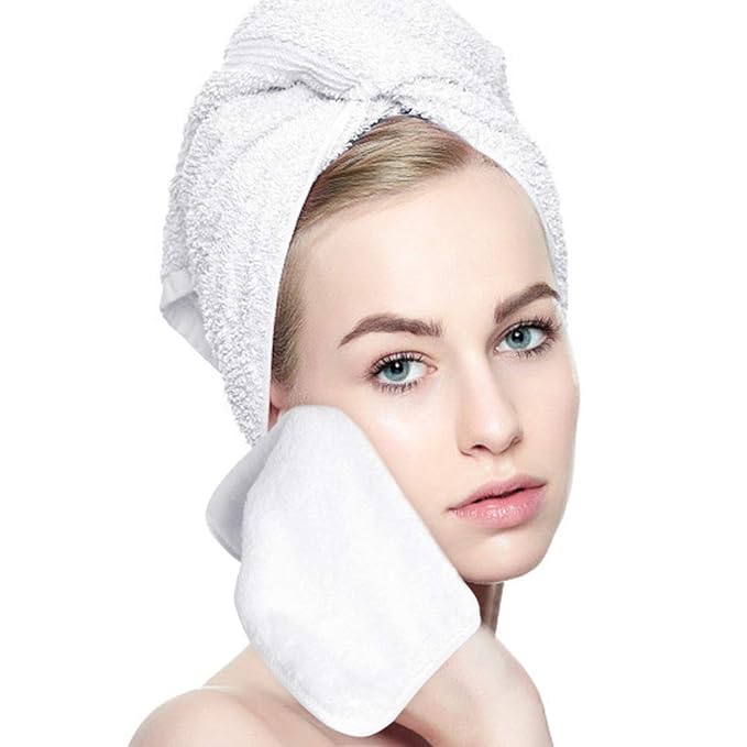 SINLAND Absorbent Coral Velvet Washcloth Ultra Soft Microfiber Face Towels 12 x 12 inch Multi-Purpose Face Cloths for Household and Sport