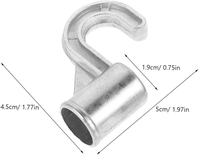 Housoutil 4Pcs Heavy Duty Aluminum Alloy Closet Rod Hooks Easy Installation Space Saving Hanger Connectors for Clothes Versatile Wardrobe Organizer Smooth Finish Design