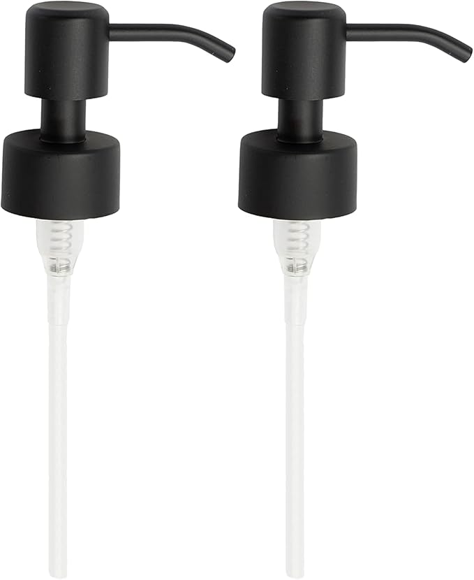 Kapitan Soap Dispenser Pump Replacement Head Black Spare Stainless Steel 28Mm Brushed Finish