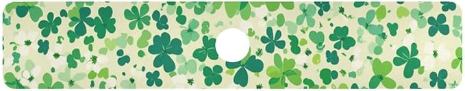 Kitchen Sink Splash Guard 1 PC 30 Inch Sink Faucet Mat Splash Guard for Bathroom Countertop Water Absorbent Foldable Cuttable Soft Washable Saint Patricks Green Clovers